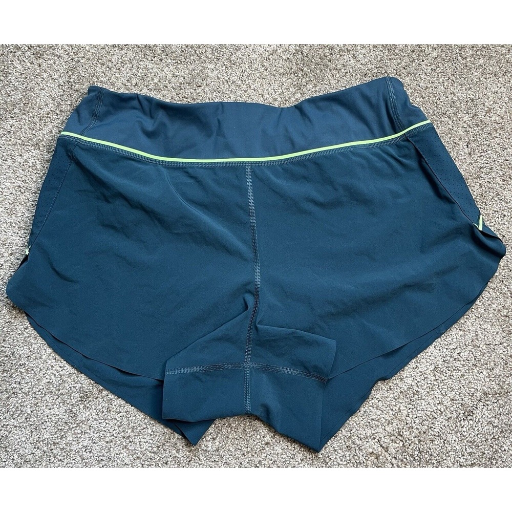 Athleta Women's Large Athletic Shorts Running Run With It With Zipper Blue - Picture 3 of 7